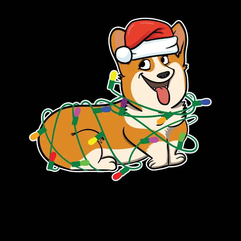 Corgi Dog String Lights Cadeau de Noël