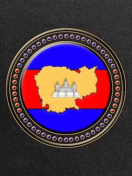 Cambodia flag map
