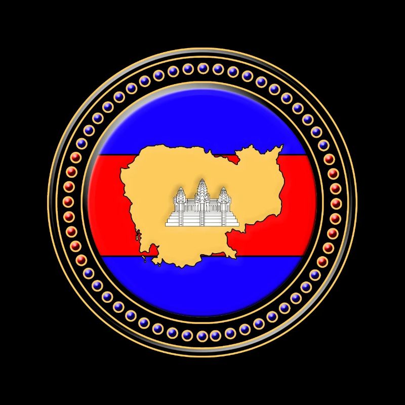 Cambodia flag map