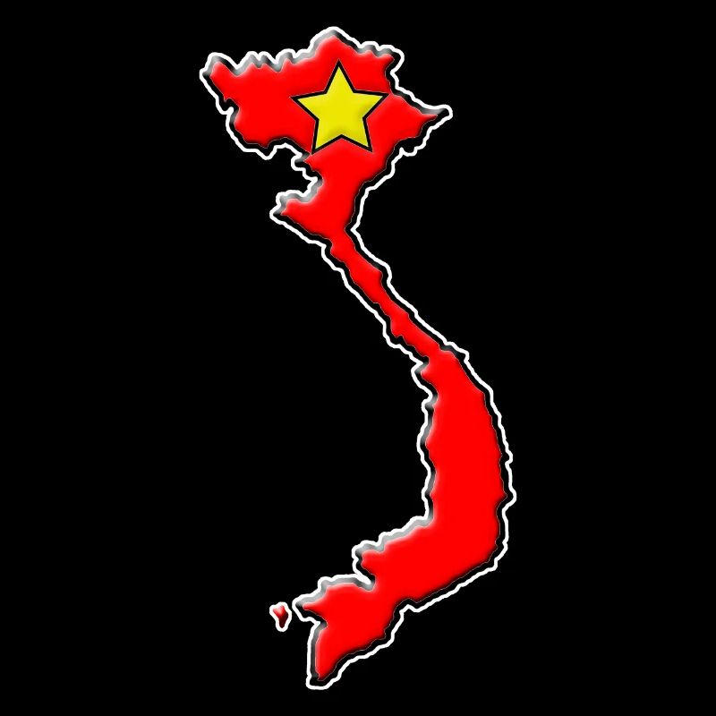 Vietnam flag map