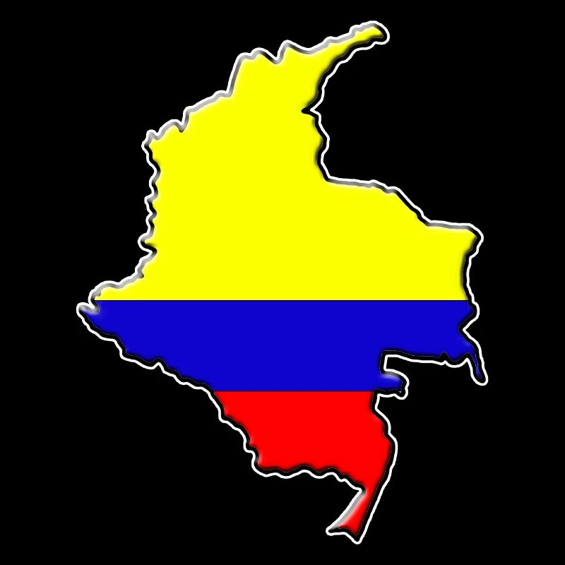 Colombia flag map