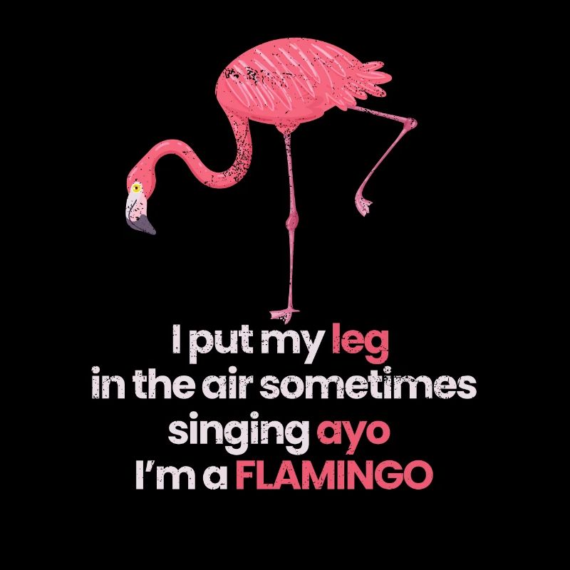 Lustiger Ayo, ich bin ein Flamingo