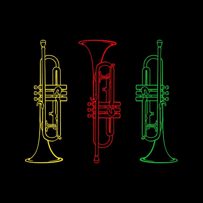 Trompettes de différentes couleurs - trompette
