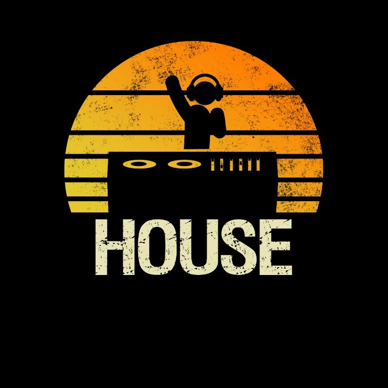 House Musik Techno DJ Party Sommer Retro Geschenk