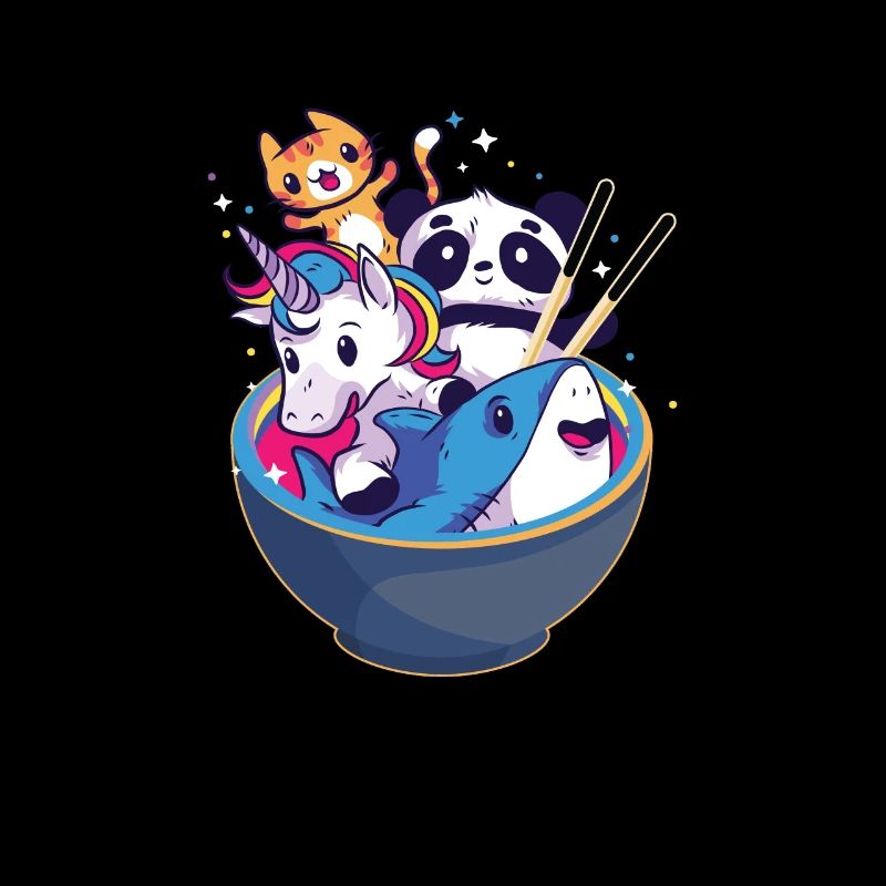 Panda Chat Licorne Requin