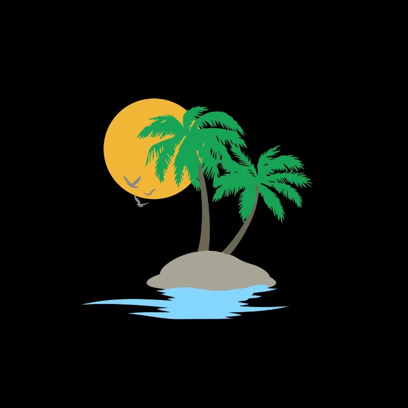 kleine Insel Geschenk Urlaub Reise Palme Strand