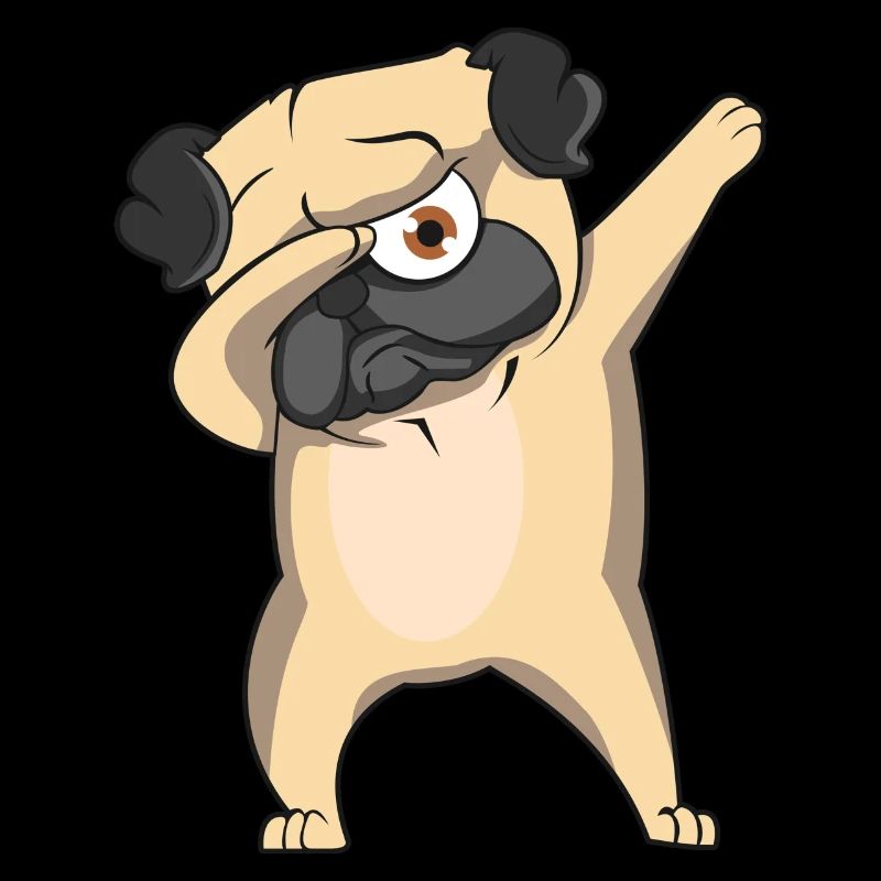 Dabbing Mops Cartoon