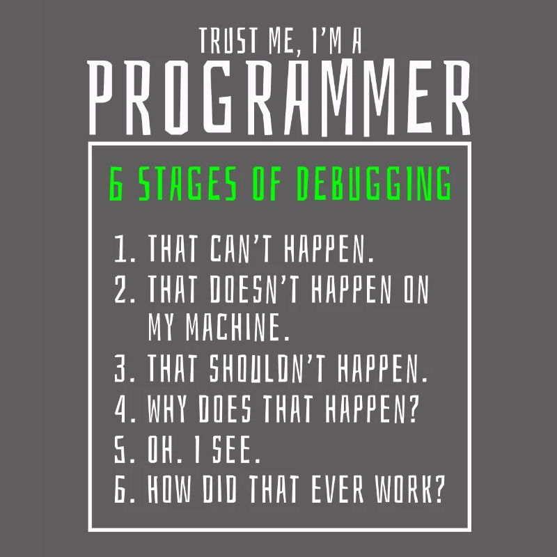 Debugging von Stufen Computerprogrammierer