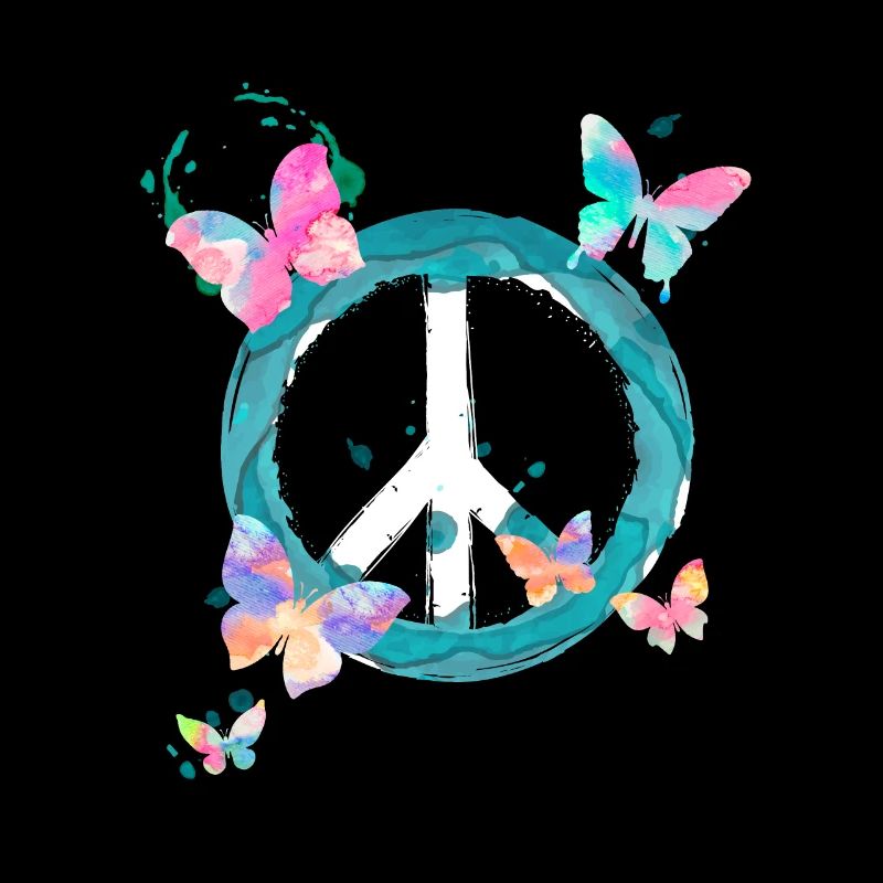 Peacezeichen Schmetterlinge