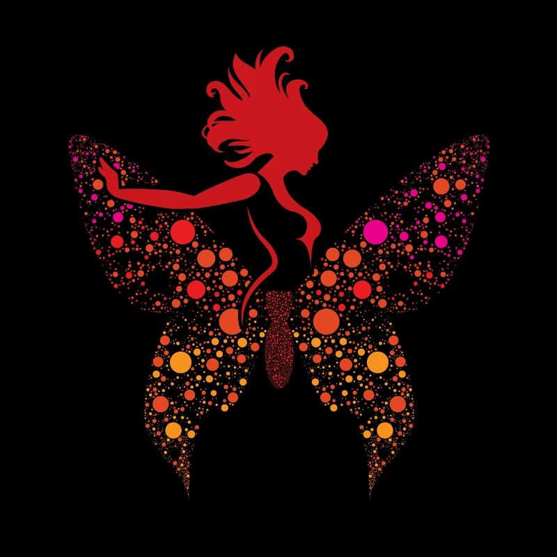 Butterfly woman elegance