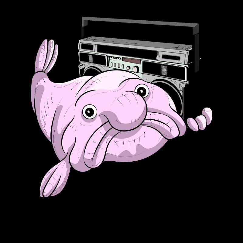 BLOBFISH GHETTOBLASTER COOL ATTITUDE DEEP SEA DUDE