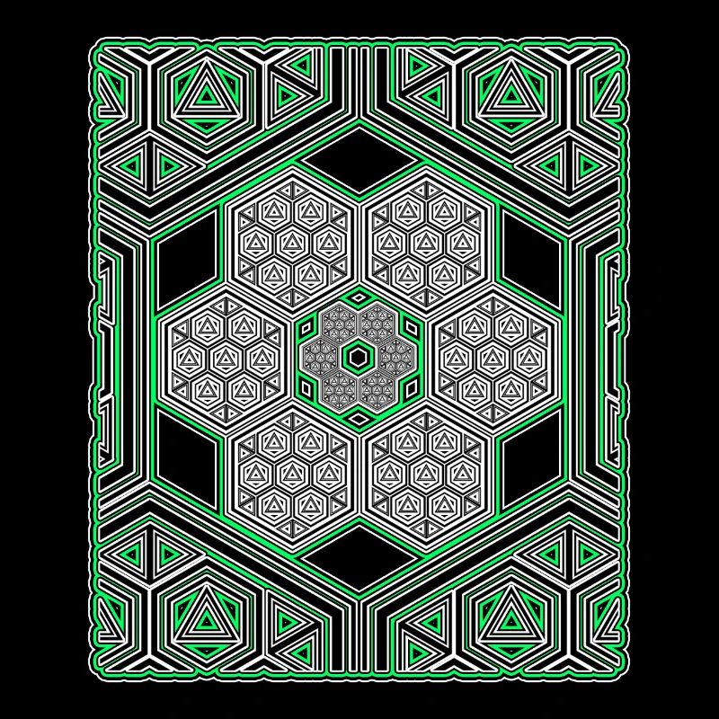 Sacred Geometry Shirt Goa Psy Pattern DMT LSD Aum