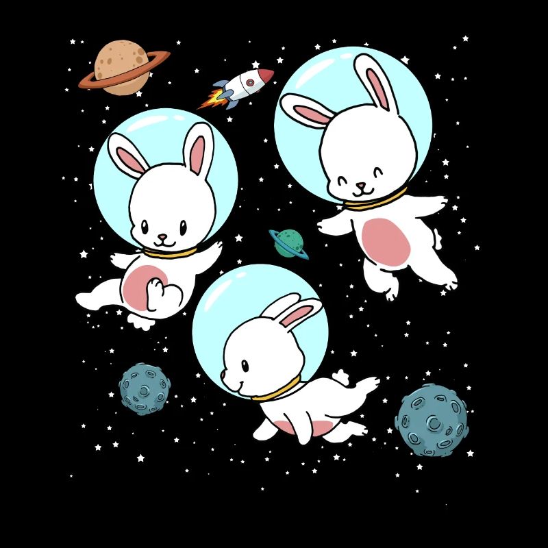 Cadeau espace espace astronaute lapin