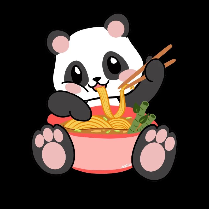 Noodle soup Panda eats ramen