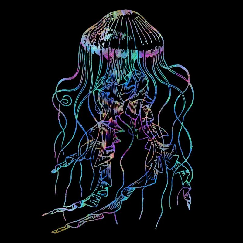 Psychedelic Jellyfish Trippy Tentacles Ocean