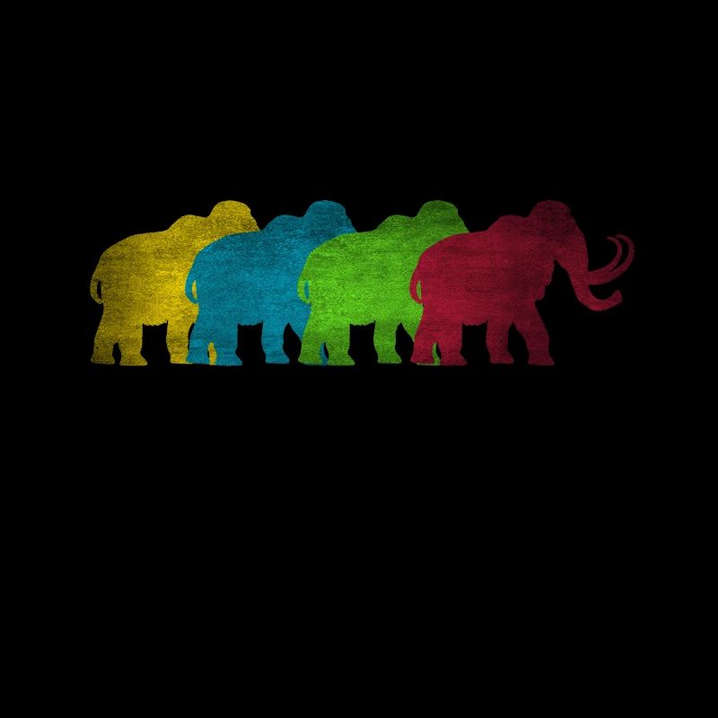 Eléphant mammouth coloré