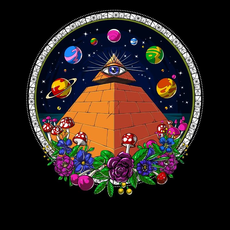 Egyptian Pyramid All Seeing Eye Psychedelic Trip