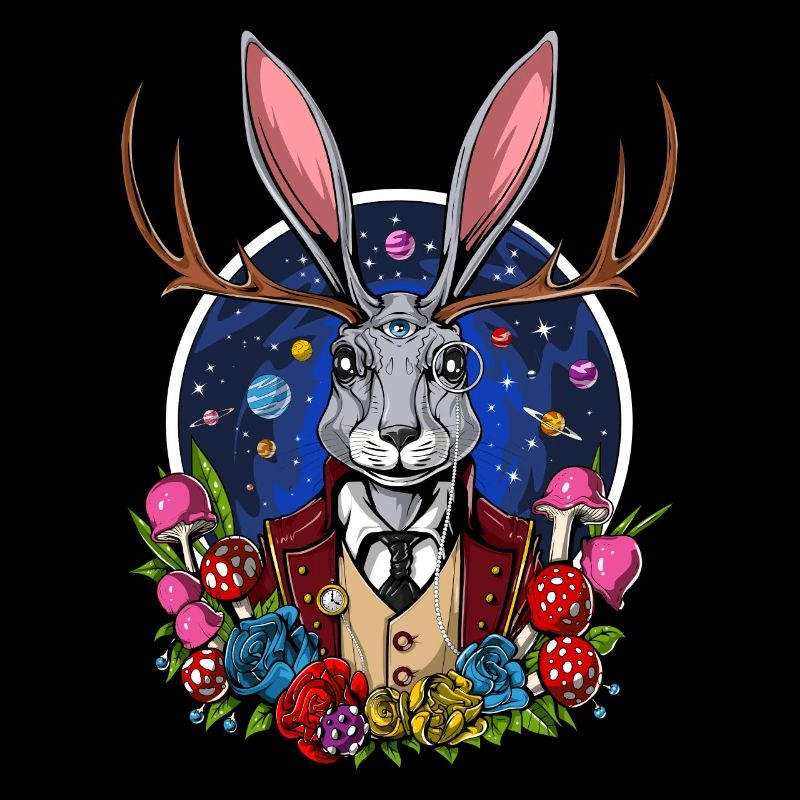 Champignon magique psychédélique Jackalope Trippy Rabbit