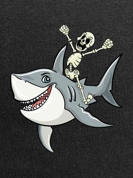 Skeleton Riding Shark