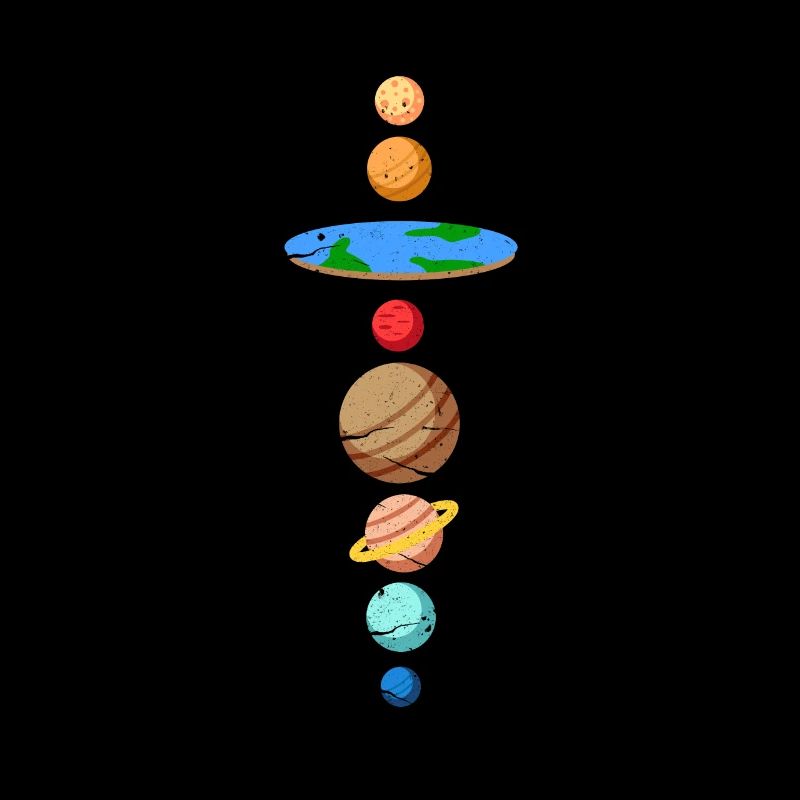 Flat Earth Flache Erde Verschwörung Geschenk