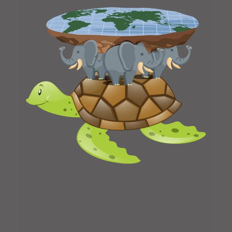 Flat Earth Turtle Disk World Gift Design Idée