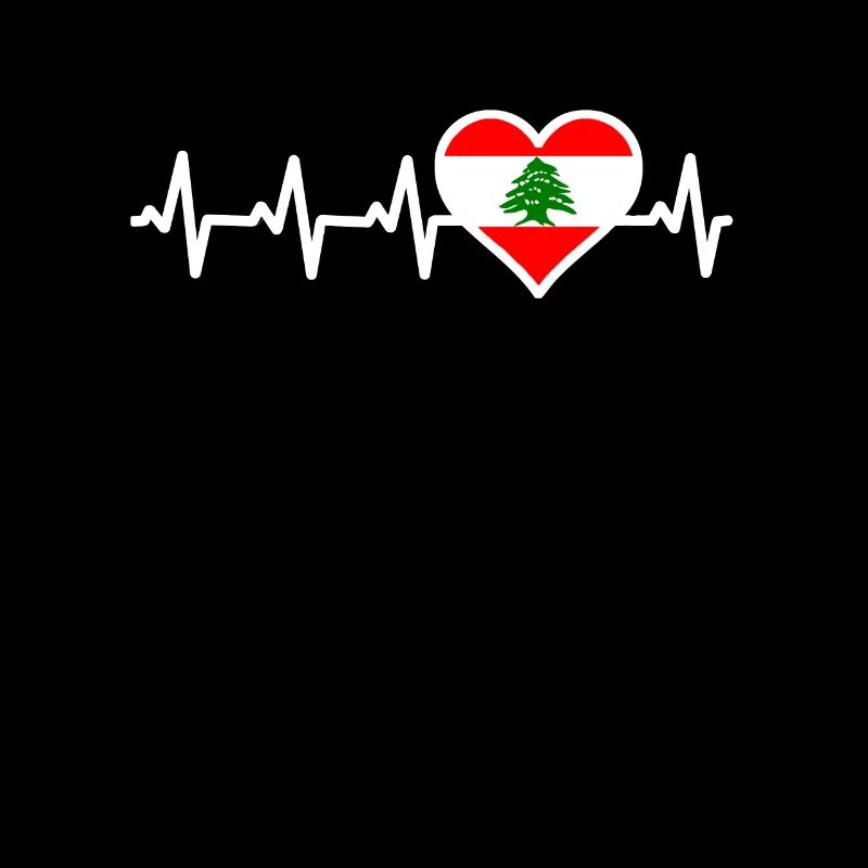 Battement de coeur du Liban drapeau libanais