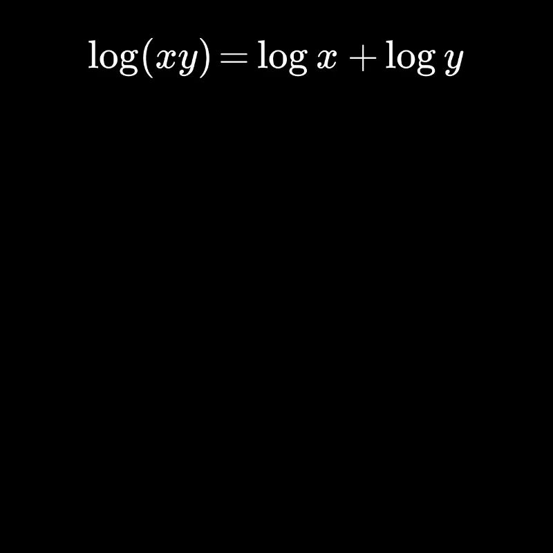 Logarithms math and physics formula equation