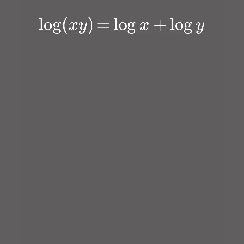 Logarithms math and physics formula equation