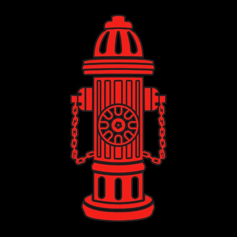 Fire Department with hydrant- Roter Feuerhydrant