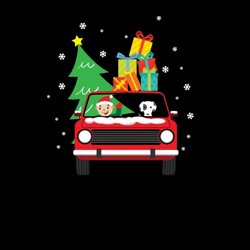Weihnachten Auto Dalmatiner Hund