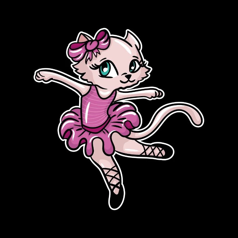 Mignon chat ballerine
