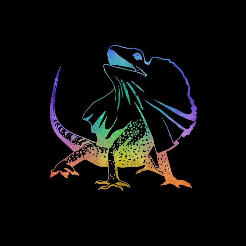 Collared Lizard Frilled Neck Lizard Outline