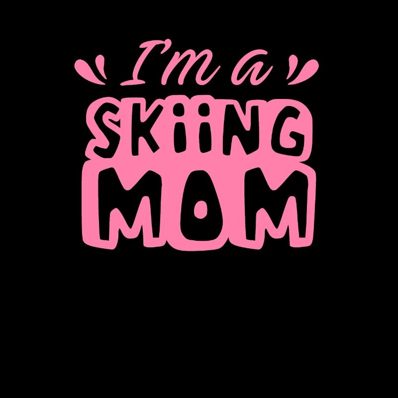 Skiing mom skier