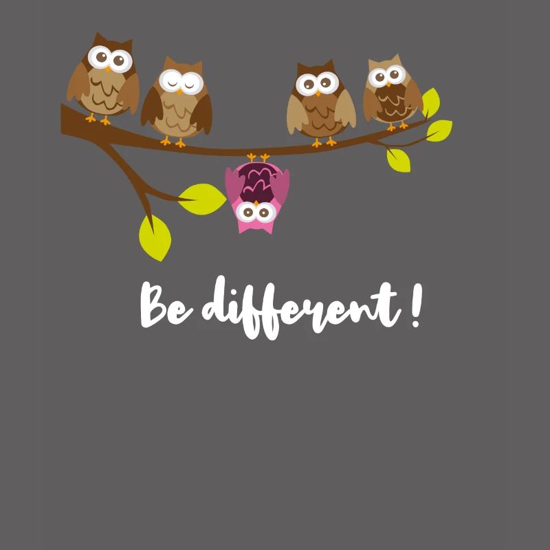 Lustiger Spruch "Be differnt" Eulen Vogel Eule