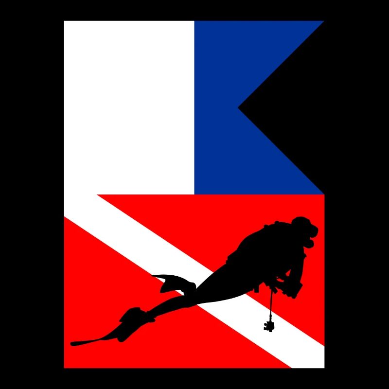 Divers scuba diving divers flags