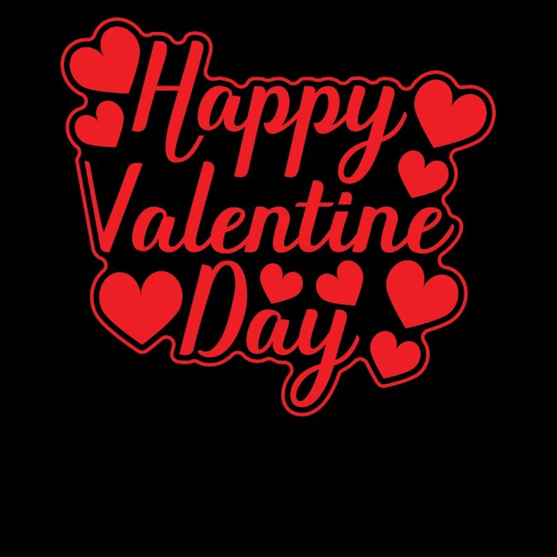 Joyeuse Saint Valentin en rouge avec cadeau coeurs