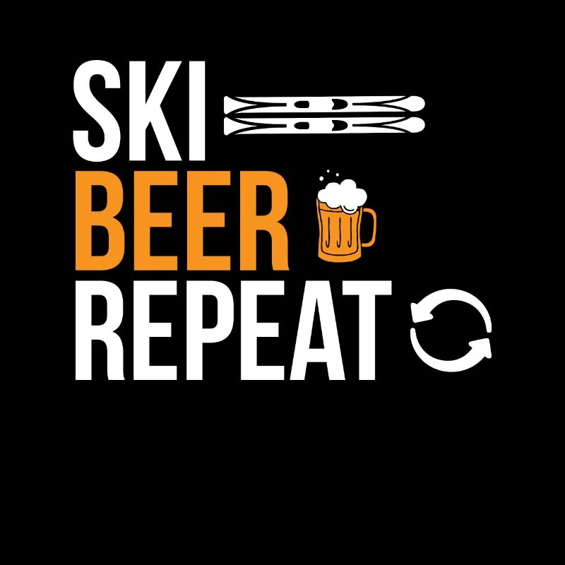 Ski Beer Repeat skiing skiing vacation