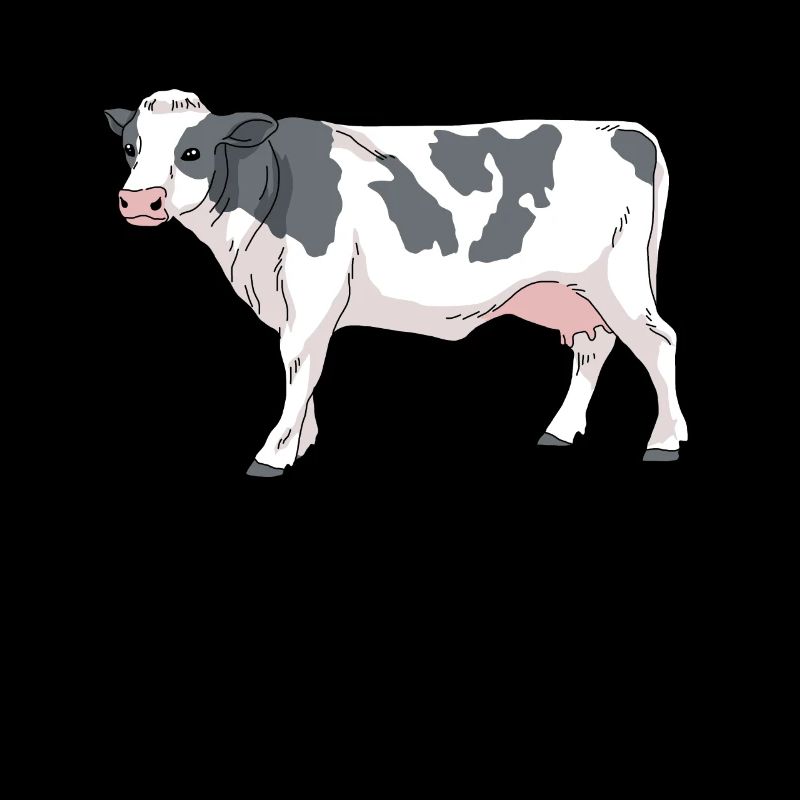 Vache de dessin animé avec des taches