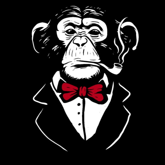 Funny monkey with a suit for monkeys & animal lovers' Beanie | Spreadshirt