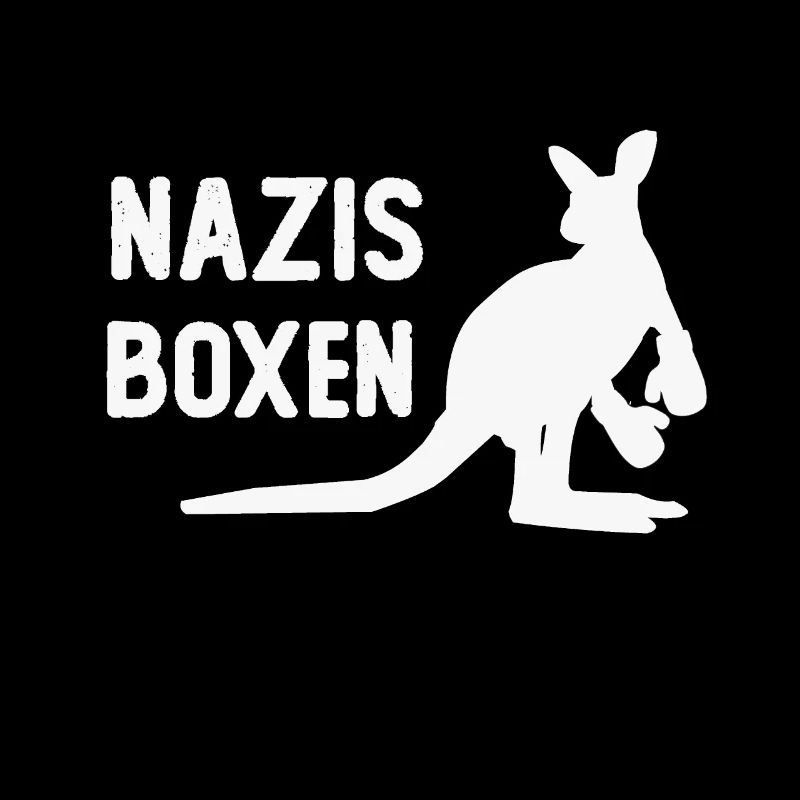 Nazis boxen - Känguru weiß