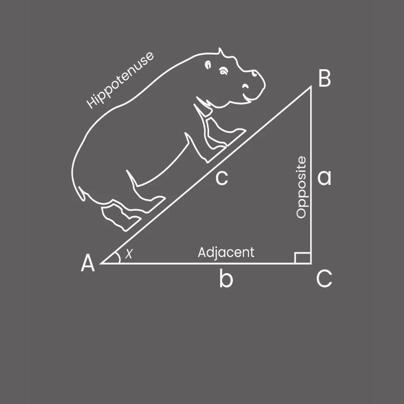 Hippotenuse Hippo Mathematics Math Pi