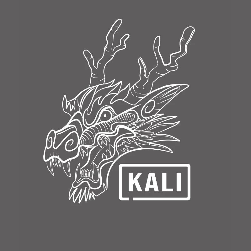 Kali Linux Computer Administrator Tux Dragon Head