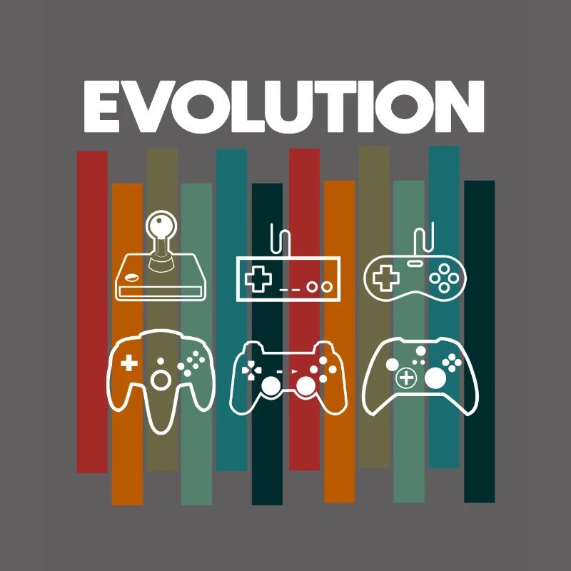 Retro evolution gamer nerd funny saying