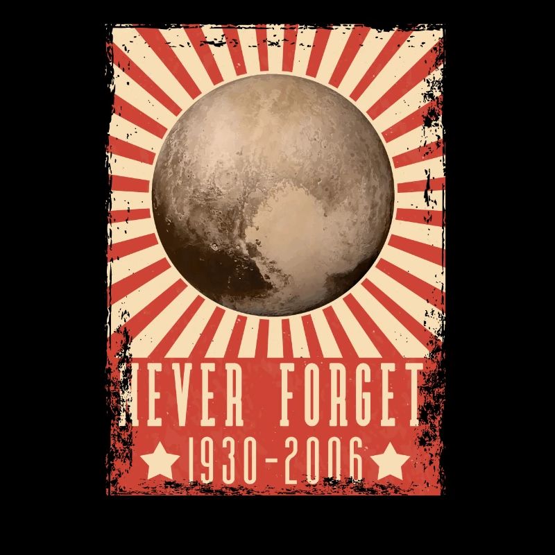 Never Forget Pluto Lustiges Planet Pluto Shirt