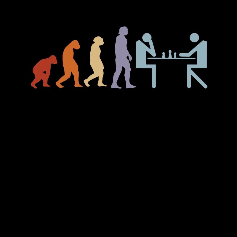 Evolution Chess Chess board Chess piece vintage