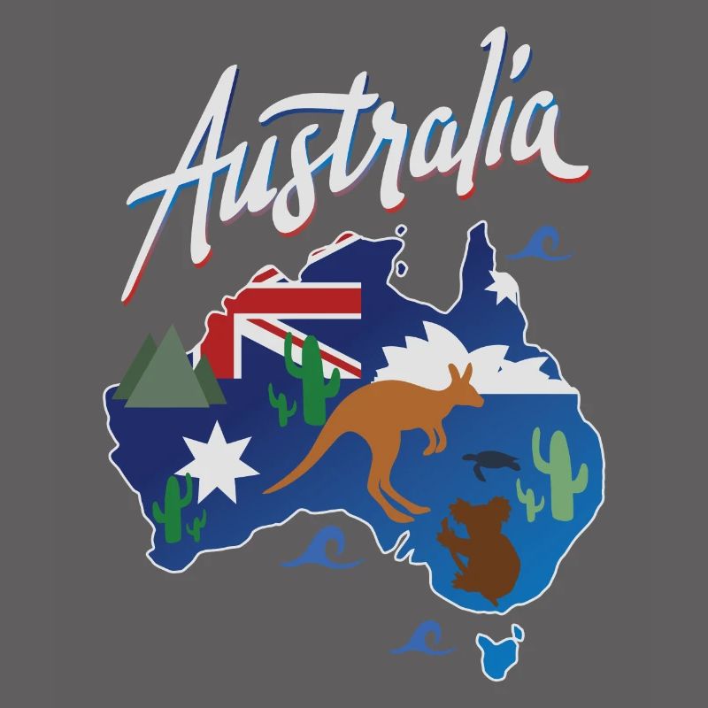 Voyage Australie Fun Aussie Map Gift Design Idea
