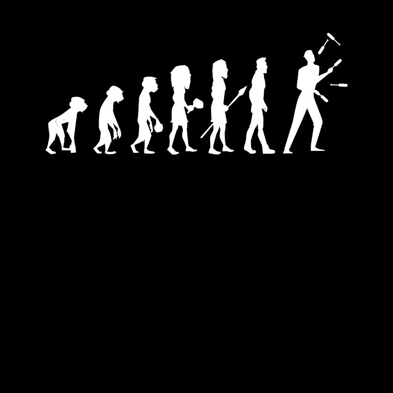 Evolution Jongleur Zirkus Jonglieren Fun Geschenk