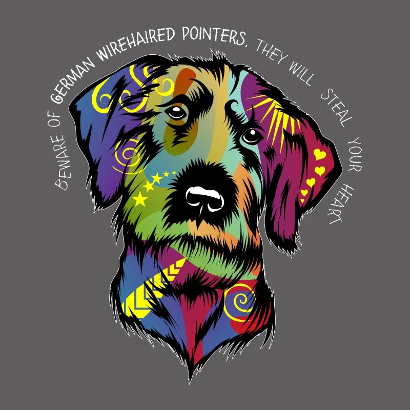 Deutsch Drahthaar Hund Design Kunst