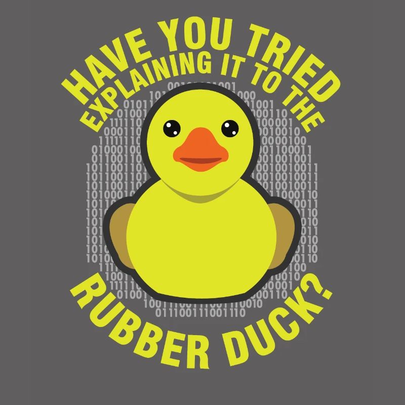 Lustige Programmierung Rubber Duck für Debug Debugger