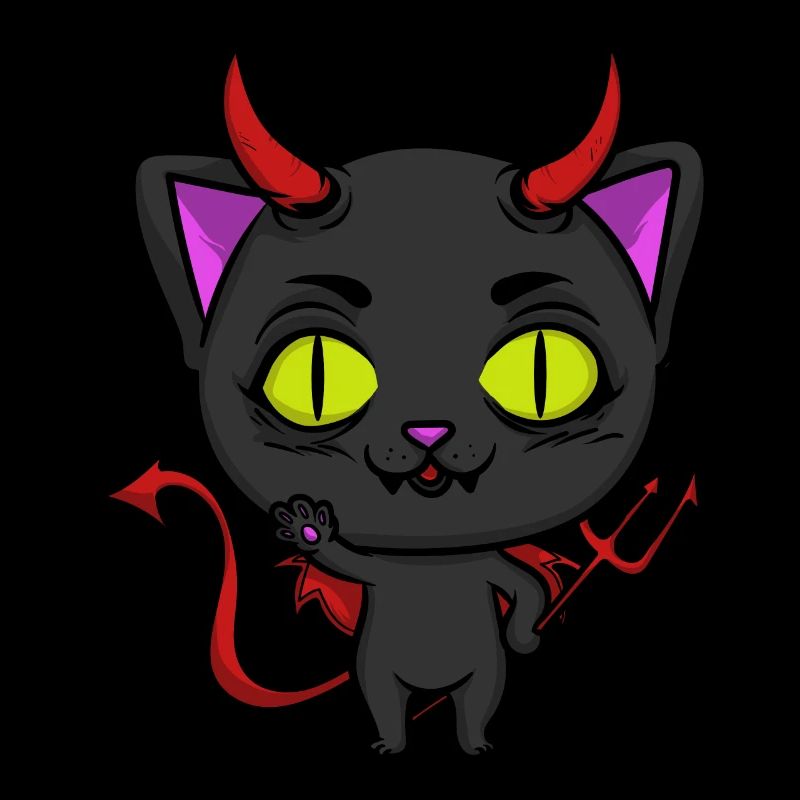 Teufel Katze Kätzchen Hölle Satan